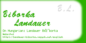 biborka landauer business card